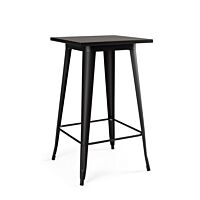 BIZZOTTO tavolo da bar quadrato da giardino MINNESOTA nero H103 cm
