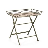 BIZZOTTO tavolino rettangolare GUENDA verde scuro 63 × 40 × 60 cm – pieghevole