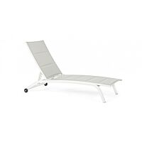 BIZZOTTO lettino prendisole CLEOPAS bianco ZH10 con ruote