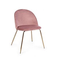 BIZZOTTO SEDIA TANYA VELLUTO ROSA