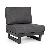 BIZZOTTO Poltrona da giardino modulare INFINITY antracite WG21