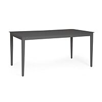 BIZZOTTO Tavolo da pranzo da giardino NEBULA 160X90 antracite YK13