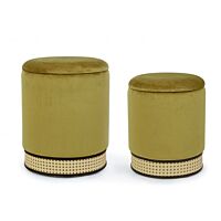 BIZZOTTO SET2 POUF CONTENITORE MILENA OLIVE