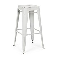 BIZZOTTO sgabello bar MINNESOTA bianco antico H76 – impilabile