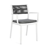 BIZZOTTO SEDIA C-BR C-C ALVIN BIANCO/GRIGIO SCURO