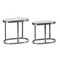 BIZZOTTO SET2 TAVOLINO ZAYLA OV NICKLE
