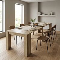 Tavolo consolle allungabile DAVE Naturale con venature 50–300 × 90
