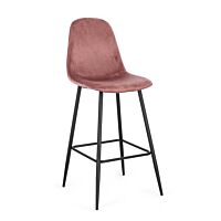 BIZZOTTO sgabello NEW IRELIA nero – rosa (velluto)