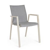 BIZZOTTO Sedia da giardino con braccioli ODEON pelican