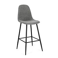 BIZZOTTO sgabello bar NEW IRELIA nero - grigio scuro