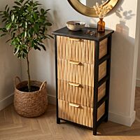 Cassettiera in legno CESAR con 4 cassetti