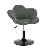 BIZZOTTO poltroncina girevole FLEUR verde scuro con base nera