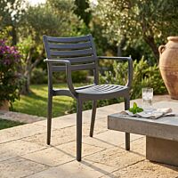 Sedia da giardino EVELINE antracite – HF807214-ANTR