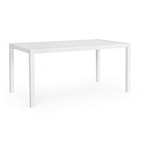 BIZZOTTO Tavolo da pranzo da giardino HILDE 150X80 bianco LD30