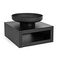 BIZZOTTO braciere da giardino EFESTO nero 70 × 38 con vano per legna