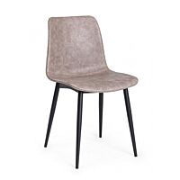 BIZZOTTO SEDIA KYRA NERO PU BEIGE VINTAGE