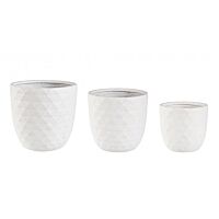 BIZZOTTO SET3 P.VASO PYRAMID BOMB BIANCO