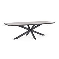 BIZZOTTO Tavolo da pranzo da giardino ISACCO 240X110 antracite JX55