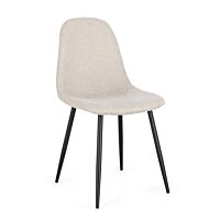 BIZZOTTO sedia imbottita NEW IRELIA nero-beige