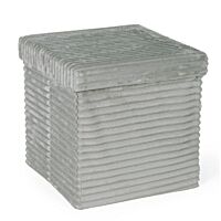 BIZZOTTO pouf contenitore pieghevole SEDONA velluto grigio