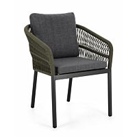 BIZZOTTO SEDIA C-BR C-C GALDANA ANTRACITE/VERDE - 0666067