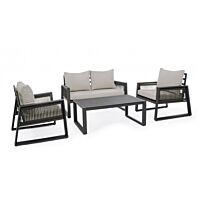 BIZZOTTO SET4 SALOTTO C-C CAPTIVA ANTRACITE LH32