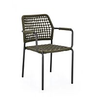 BIZZOTTO Sedia con braccioli RAJADA antracite JA60/Verde