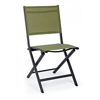 BIZZOTTO Sedia pieghevole ELIN antracite LH32 – verde