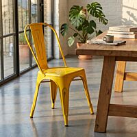 Sedia da pranzo da giardino LOLA giallo antico