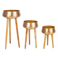 BIZZOTTO SET3 P.VASO VARANASI TREPPIEDE TO ORO