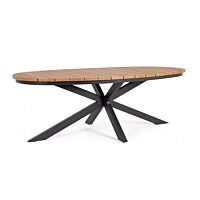 BIZZOTTO Tavolo da giardino ovale ZELMAR 218X115 antracite YK13