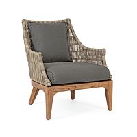 BIZZOTTO Poltrona KEILANI realizzata in legno e rattan sintetico