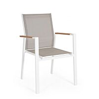 BIZZOTTO Sedia da giardino HETA con braccioli bianco LD30 - 0664007