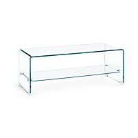 BIZZOTTO Tavolino IRIDE 2P rettangolare piano in vetro 100x40