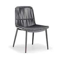 SEDIA DA GIARDINO COMO IN ALLUMINIO E RATTAN ARTIFICIALE CON CUSCINO