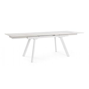 BIZZOTTO Tavolo allungabile da giardino JARKKO 160–240x90 bianco