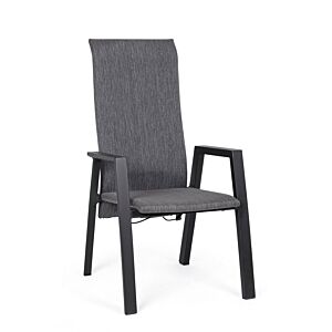 BIZZOTTO Sedia reclinabile ETHAN antracite JX55