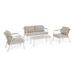 BIZZOTTO set da giardino 4 pezzi MIRAVET Wall con cuscini