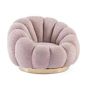 BIZZOTTO POLTRONA GIREVOLE FLOREL ROSA ANTICO