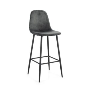 BIZZOTTO sgabello bar NEW IRELIA velluto grigio scuro