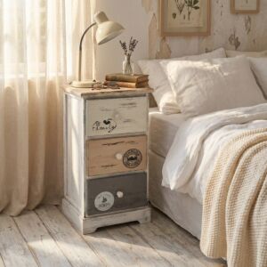 Cassettiera in legno BARTOLOME con 3 cassetti