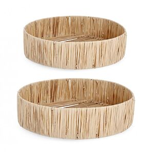 BIZZOTTO SET2 VASSOIO DECORATIVO BAGAN TO NATURAL