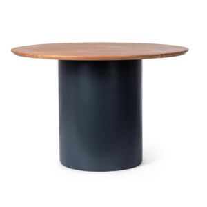 BIZZOTTO tavolo da pranzo rotondo OJAS blu/naturale D115