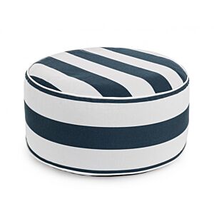 BIZZOTTO POUF RIGHE GONFIABILE BIANCO-BLU