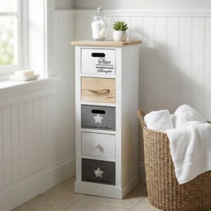 Cassettiera in legno BLAS con 5 cassetti