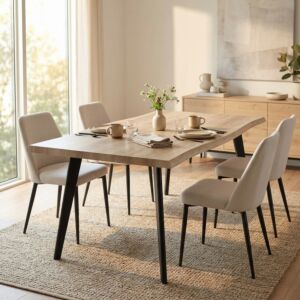 Tavolo DALBERT – naturale nodato 160 × 90