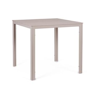 BIZZOTTO tavolo quadrato da pranzo da giardino SARITA 78×78 tortora
