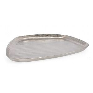 BIZZOTTO VASSOIO DECORATIVO CHISEL ARGENTO 38X34