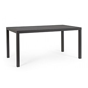BIZZOTTO Tavolo da pranzo da giardino HILDE 150X80 antracite LH32