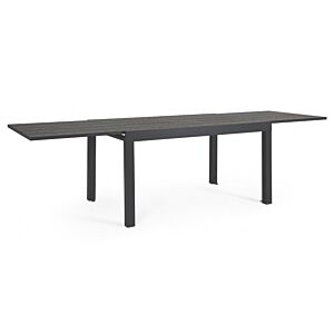 BIZZOTTO Tavolo allungabile CLIV – antracite (alluminio), 135/270×90